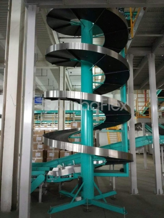 All-purpose spiral conveyor for medium to large products